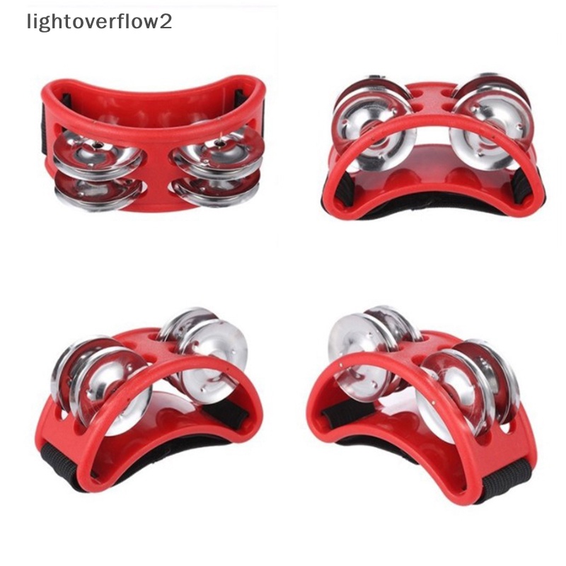 [lightoverflow2] Kaki Tambourine Alat Musik Perkusi Kaki Drum Foot Shaker Alat Musik Untuk Penyanyi Pemutar Gitar KTV Pesta [ID]