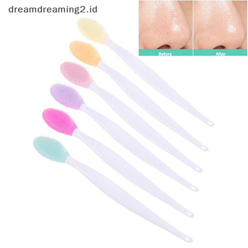 (drea) Pembersih Pori Hidung Makeup Komedo Jerawat Ukuran Jari Brush Silicone Cu Remover//