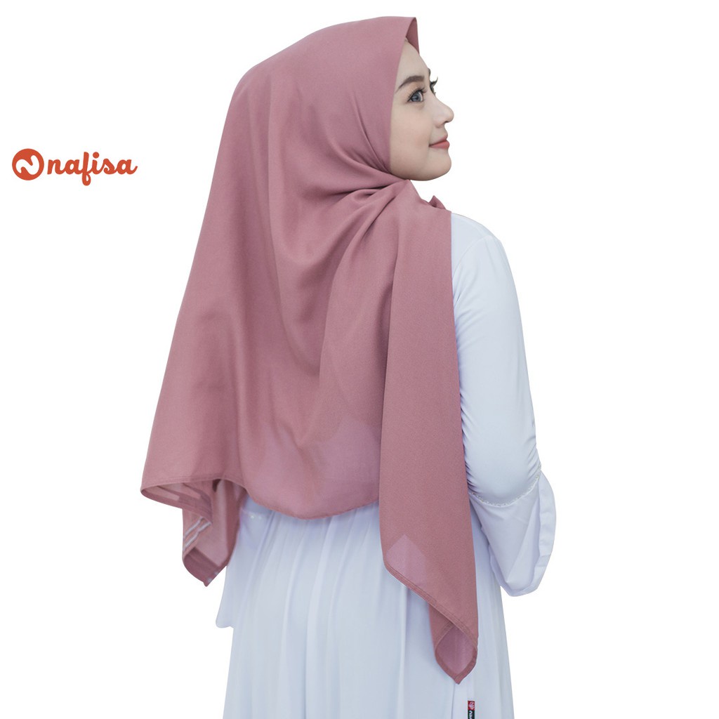 Scarf Voal Instan Nafisa Milea Denia - Scarf Voal Instan Premium - Hijab Segiempat Instan Voal