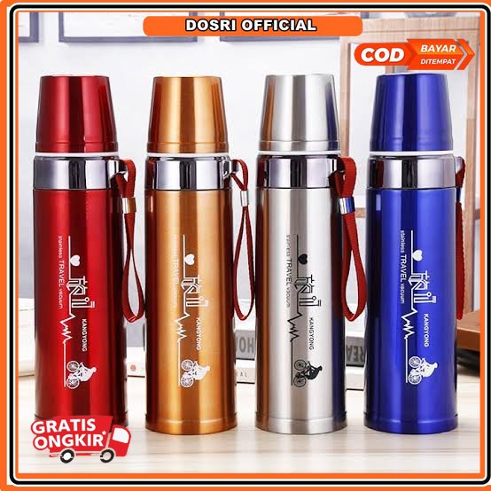 TERMOS STAINLESS TRAVEL PANAS DAN DINGIN TAHAN LAMA 800ML / TERMOS PURE HEALTHY HAPPY / TERMOS AIR PANAS