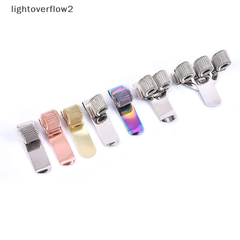 [lightoverflow2] 1pcs Metal Spring Pen Holder Metal Pen Klip Elastis Loop Notebook Alat Tulis [ID]