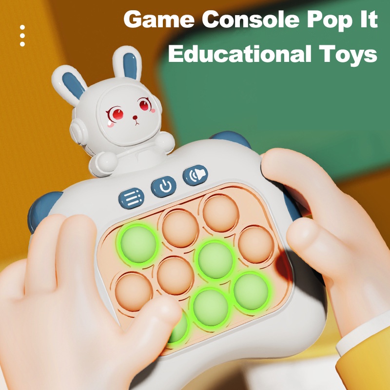 Terbaru Push Game Console Pop It Game Machine Mainan Edukasi Latihan Fokus Anak Mendera-A-Mole Puzzle Dekompresi Baru Dengan Lanyard Mesin Game