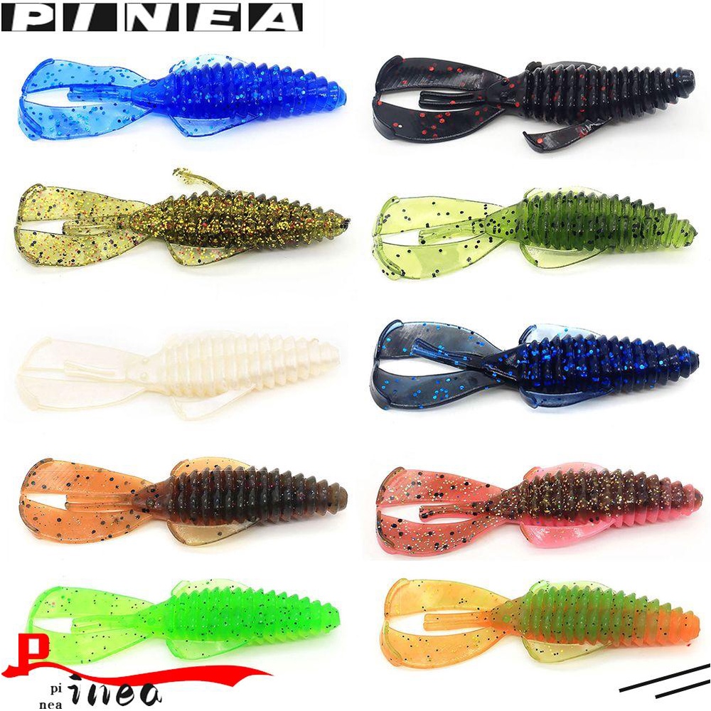 Nanas 10pcs Umpan Pancing Air Tawar Swimbait Cacing Udang Tackle