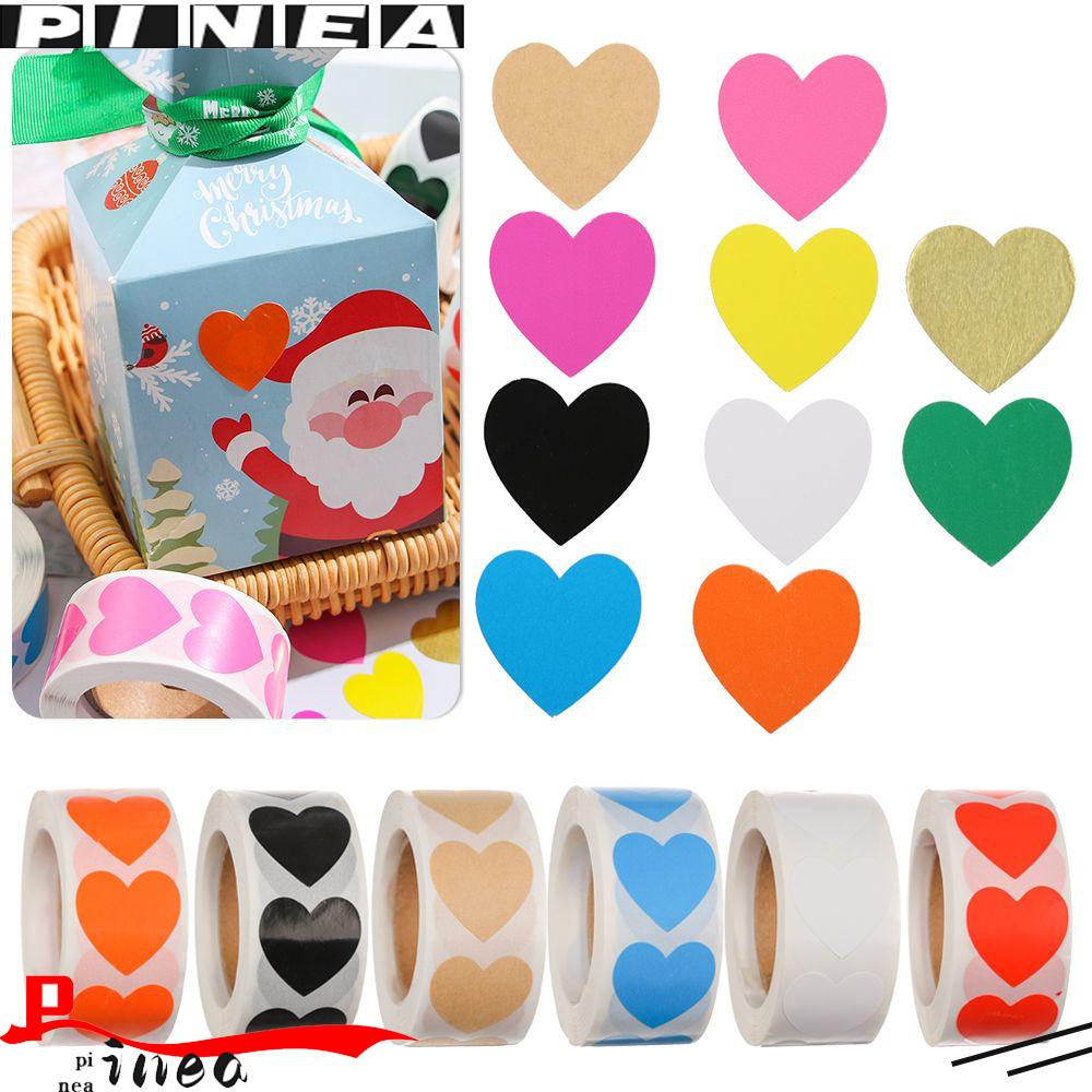 Nanas 500pcs Love Heart Shaped Cute Stiker Alat Tulis Dekorasi Rumah