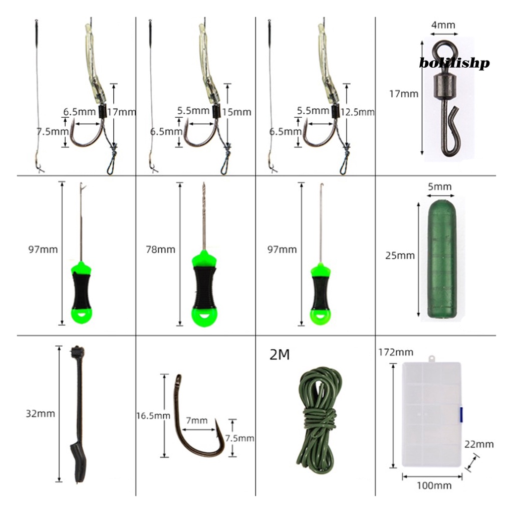 Bo-1 Set Alat Pengumpan Memancing Set Ukuran Kecil Unbreakable Angling PE Braided Line 62Pcs Eropa Memancing Umpan Cocok Untuk Memancing Di Luar Ruangan