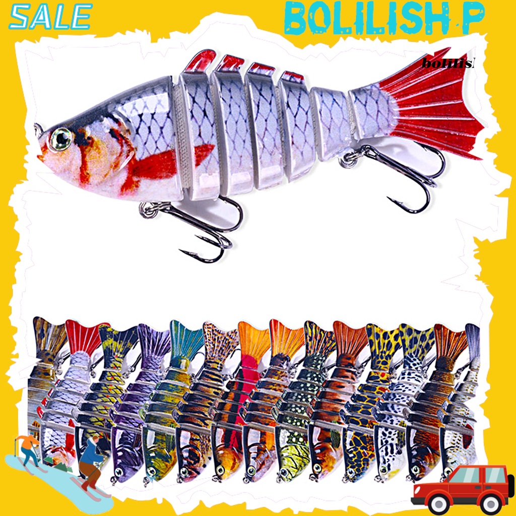 Bo-multi-bagian Umpan 2kait Treble Tajam Duri 7bagian Tahan Karat Kekuatan Tinggi 3D Fisheyes Lure Bait Outdoor Tackle