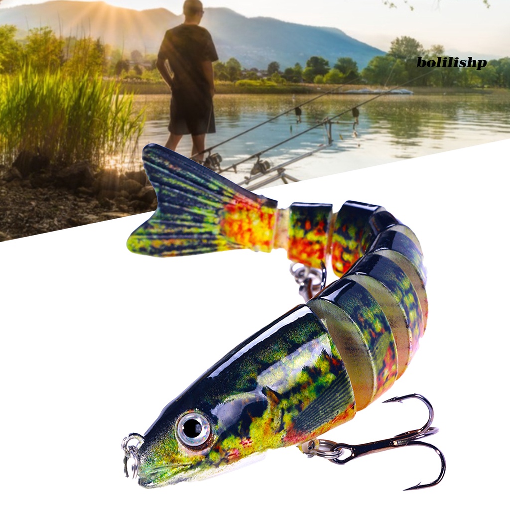 Bo-12.8cm/18g Bionic Umpan Simulasi Mata Ikan Warna Terang Tampilan Realistis Fleksibel Desain Kait Treble Warna-Warni Sangat Simulasi Memancing Umpan Umpan Perlengkapan Memancing