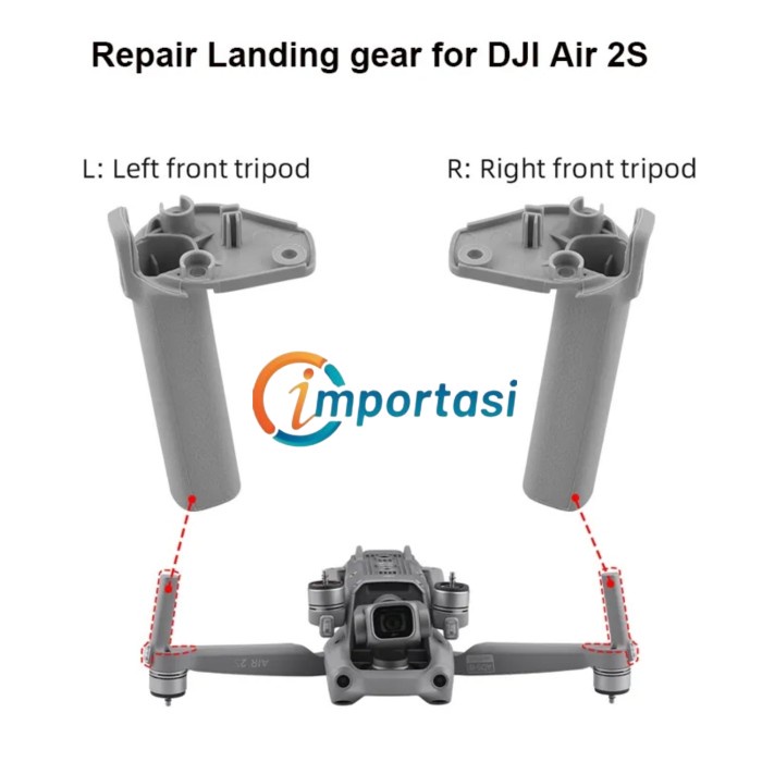 Front Legs Kit DJI MAVIC AIR 2S Kaki Depan Landing Gear Spare Part