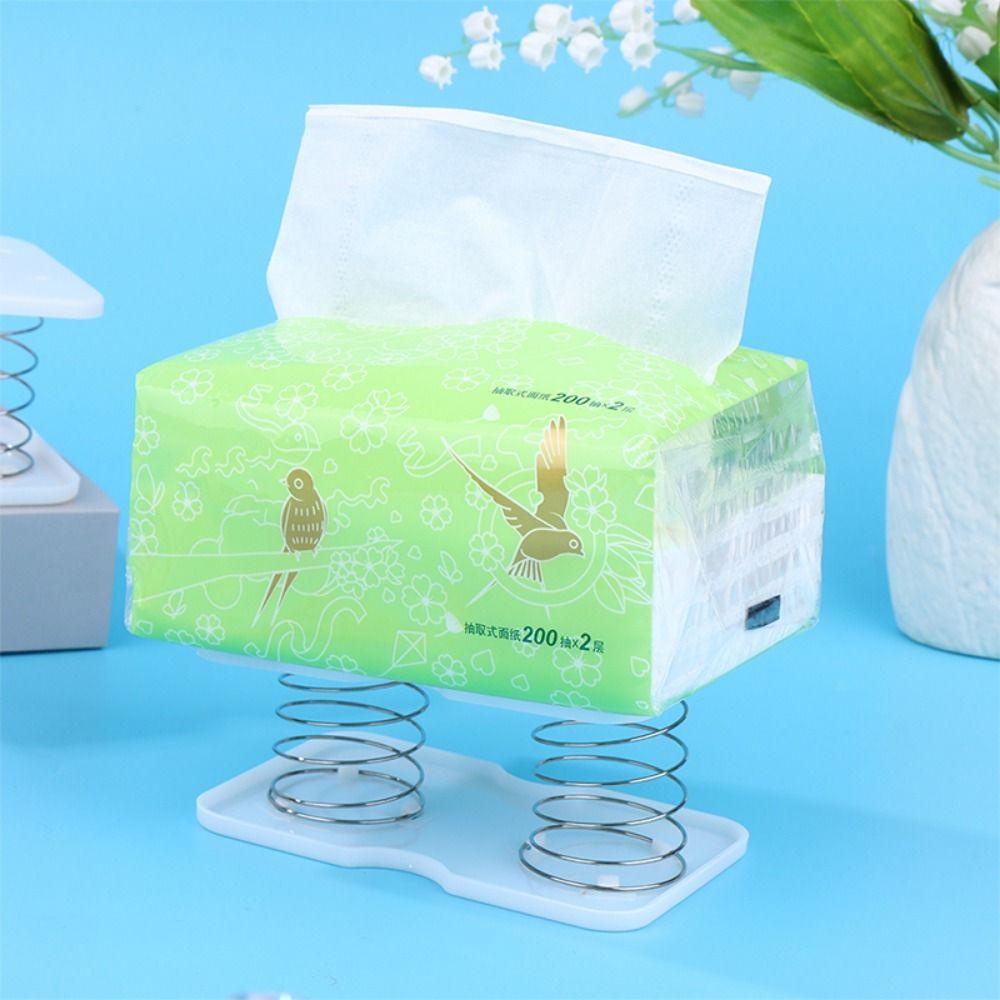 [Elegan] Kotak Tisu Spring Support Kreatif Tahan Lama Untuk Rumah Mobil Elastis Rumah Tangga Plastik Paper Box Bottom Support
