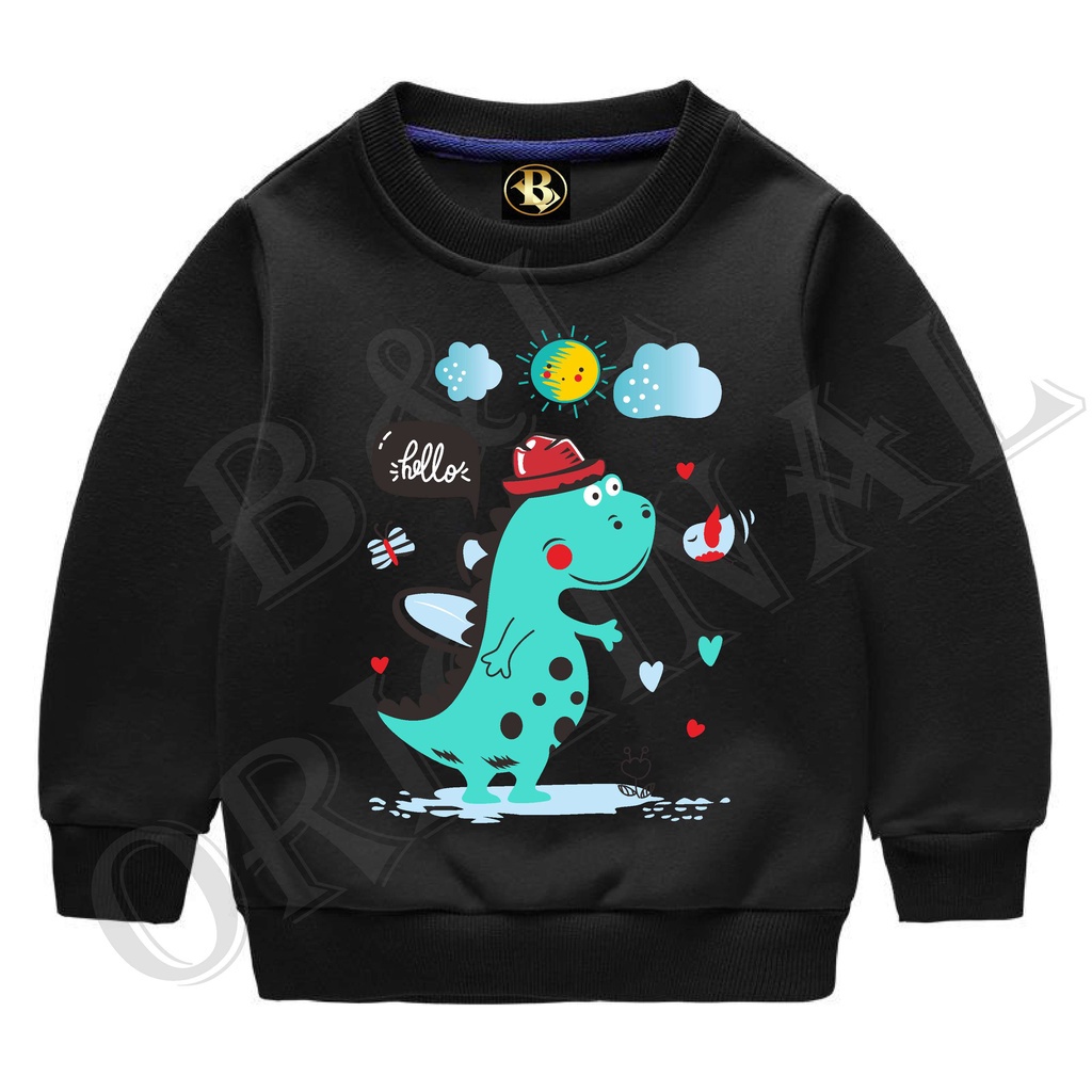 Bisa Bayar Ditempat// BS//COD//BAJU ANAK  HEELO DINO//ATASAN KAOS TANGAN PANJANG//REAL PICTURE GQ
