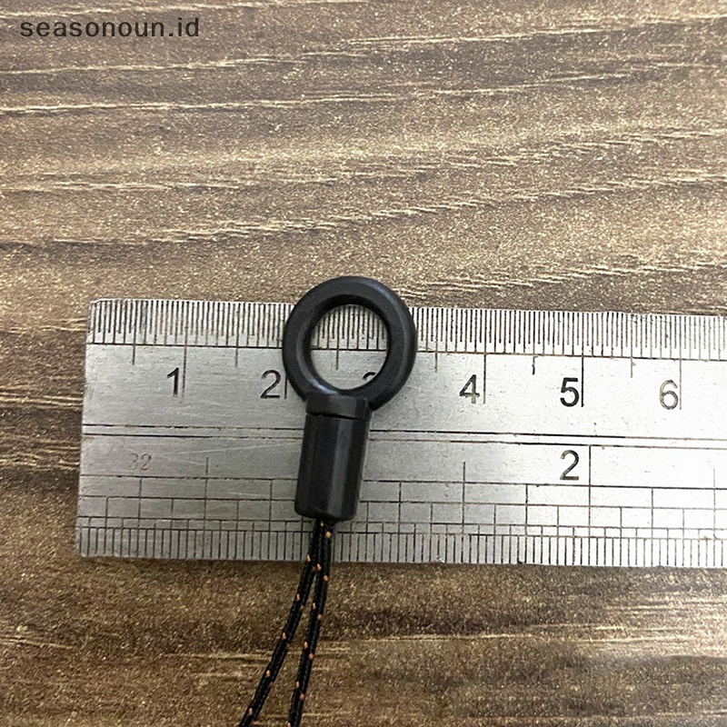 Seasonoun Tali Hitam Kecil Gesper DIY Aksesoris Shell Ponsel Lanyard Universal.