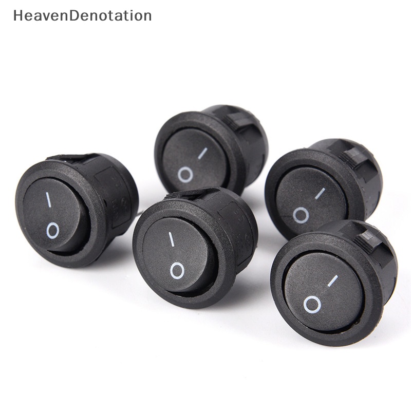 [HeavenDenotation] 1pc 2-PIN ON-OFF SPST Bulat Dot Mobil Auto Rocker Toggle Switch+Penutup Tahan Air HDV