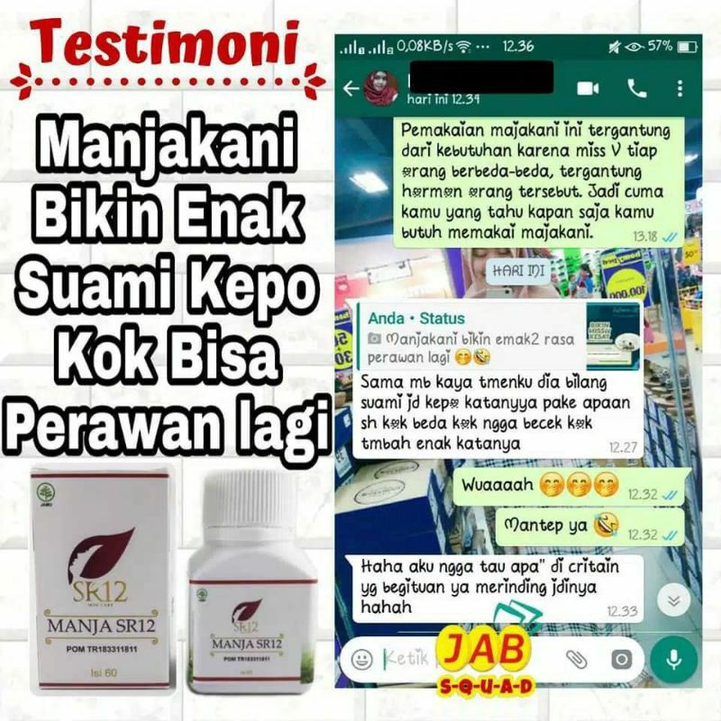 Manjakani SR12 - Obat Keputihan BPOM Merapatkan Miss V Rapet Keset Original