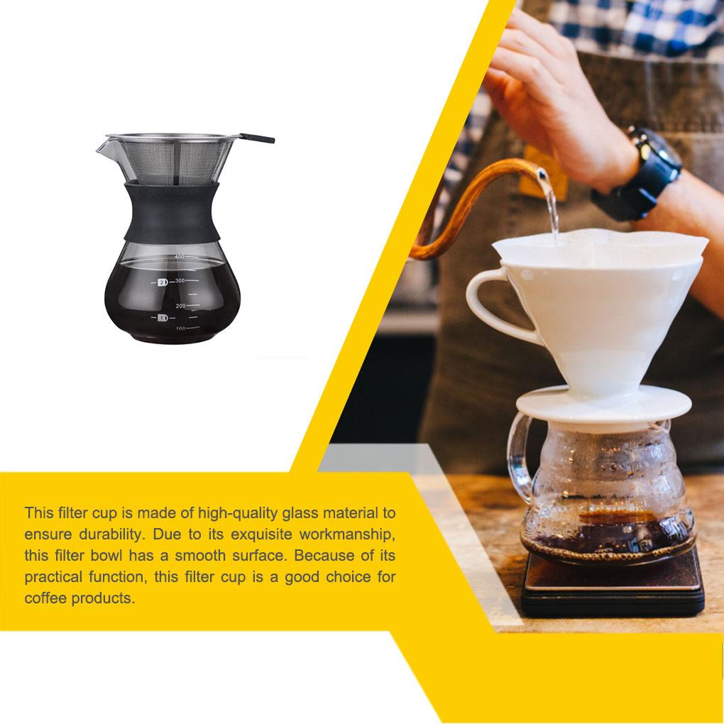 Coffee Pot Percolator Mocha Cup Permukaan Halus Perlengkapan Kopi Compact Size Borocilicate Water Pot Penyaringan Kettle