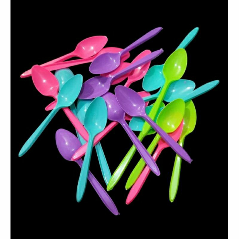Sendok Teh Plastik Warna
