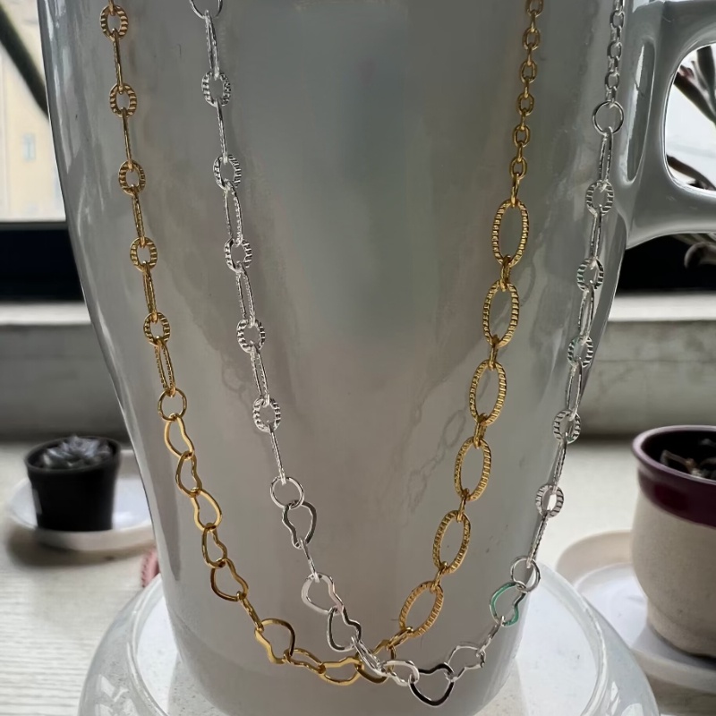 925 Sterling Silver Kalung 18 K Emas Rantai Jantung Mobil Bunga Salib Rantai Sambungan Adjustable Perhiasan Hadiah Wanita