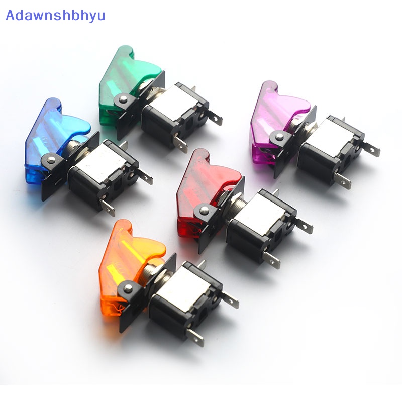 Adhyu Mobil Truk Menyala Led Toggle Switch Safety Pesawat Flip Up Cover Guard 12V ID