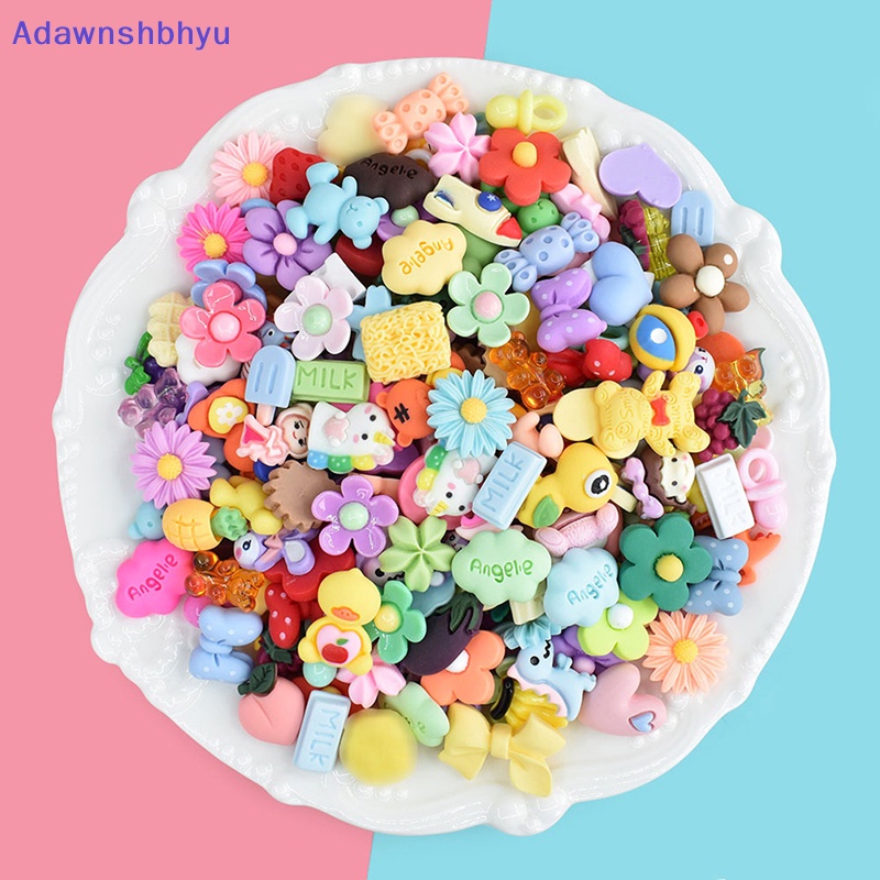 Adhyu 100pcs Baru Lucu Mini Net Merah Beruntung Tas Kembali Resin Cabochons Scrapbook Diy Pesta Aksesoris ID