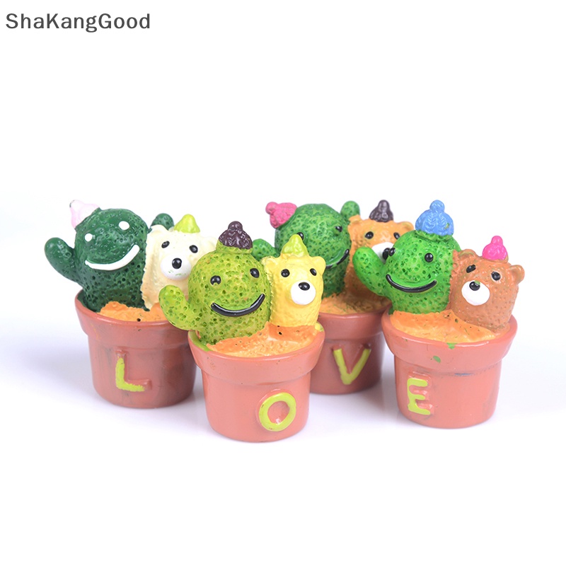 Selip Miniatur diy Kaktus pot Hias Peri Taman Ornamen Dekorasi craft Rumah Boneka SKK