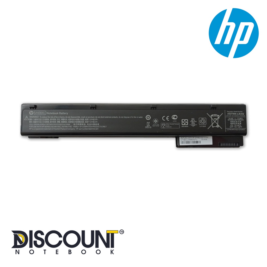ORIGINAL BATERAI BATRE BATTERY LAPTOP HP Elitebook 8560w, 8570w, 8760w, 8770w (VH08XL) (8 CELL)