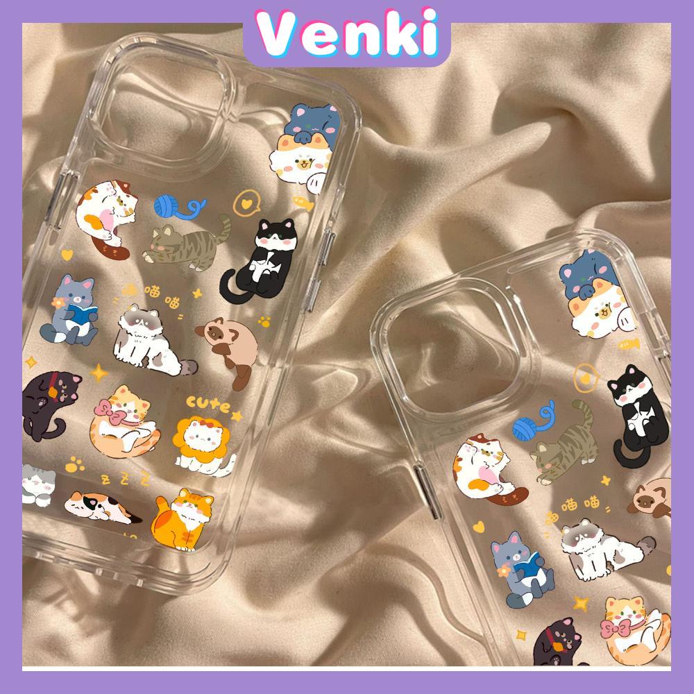 VENKI - For iPhone 11 iPhone Case Clear Big Hole Space Case TPU Soft Case Shockproof Protection Camera Cute Animal Compatible with iPhone 14 13 Pro max 12 Pro Max 11 xr xs max 7 8