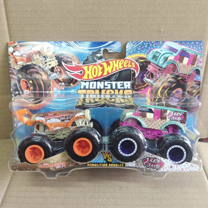 Hotwheels Monster Trucks Carbonator vs 1 Bad Scoop