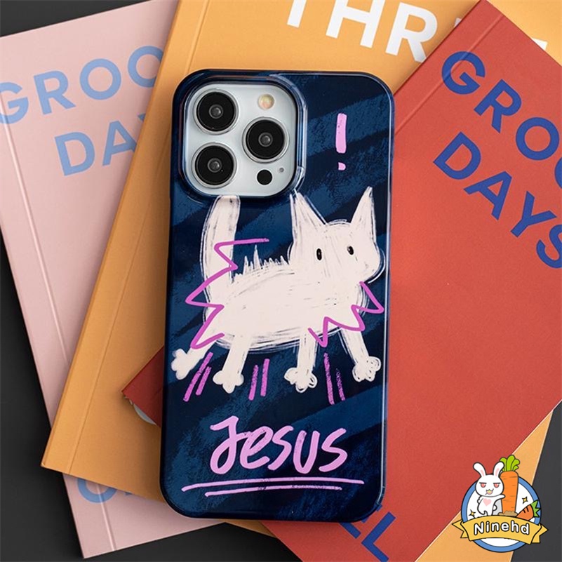 IPHONE Casing Kompatibel Untuk Iphone14 13 12 11 Pro Max X Xr Xs Max8 7 6 6s Plus SE 2020 Filin Motif Kucing Takut Hitam Anti Jatuh Halus Glossy Casing Ponsel Silikon Lembut TPU Penutup Belakang