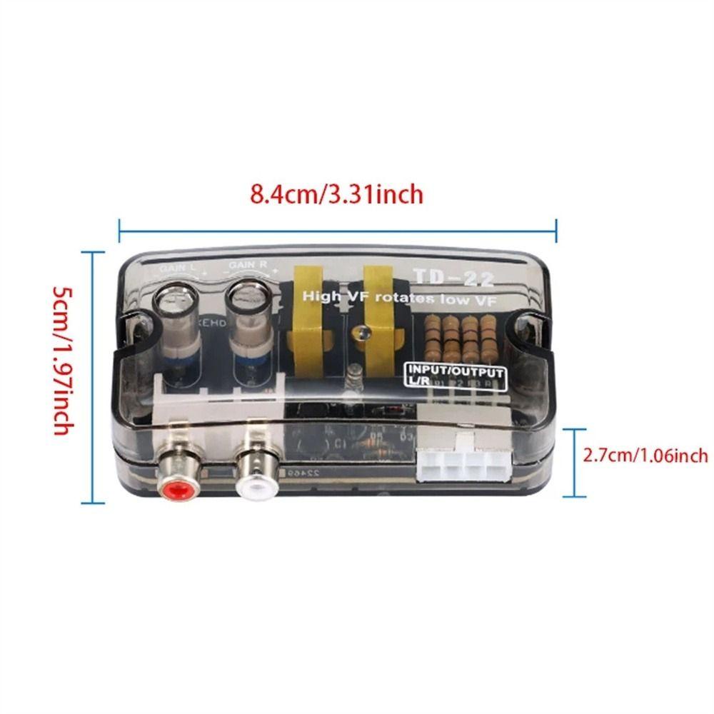 Lanfy Speaker Level Converter Duarble Adjustable Auto Mobil Frekuensi Tinggi Ke Rendah Line Speaker RCA Stereo Audio Converter