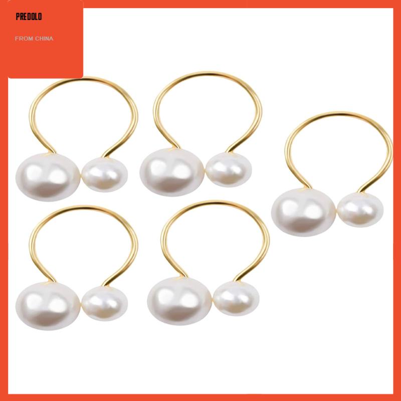 [Predolo] 6buah Cincin Serbet Modern Napkin Buckle Holder Untuk Pesta Liburan Pernikahan