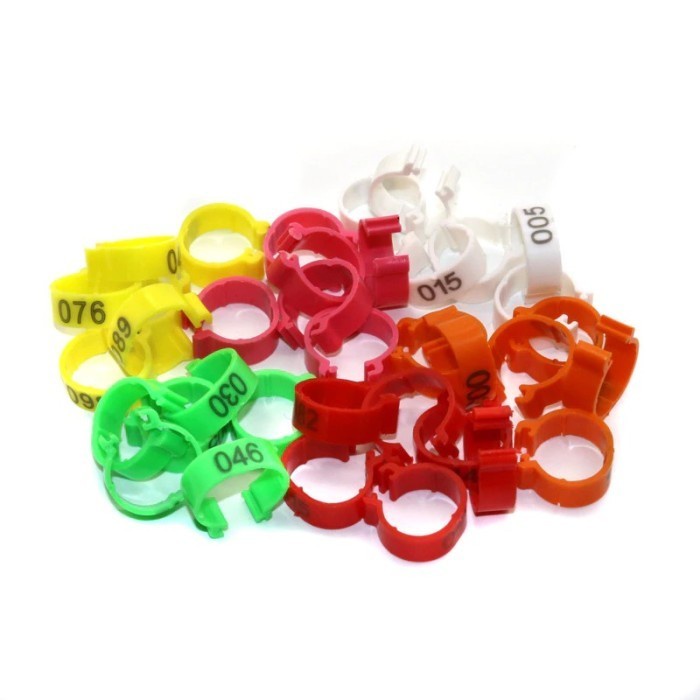 WRT 2 cm Ring Kaki Ayam Bebek Gelang Kaki Ayam Bebek No. 001-100 (100 Pcs)