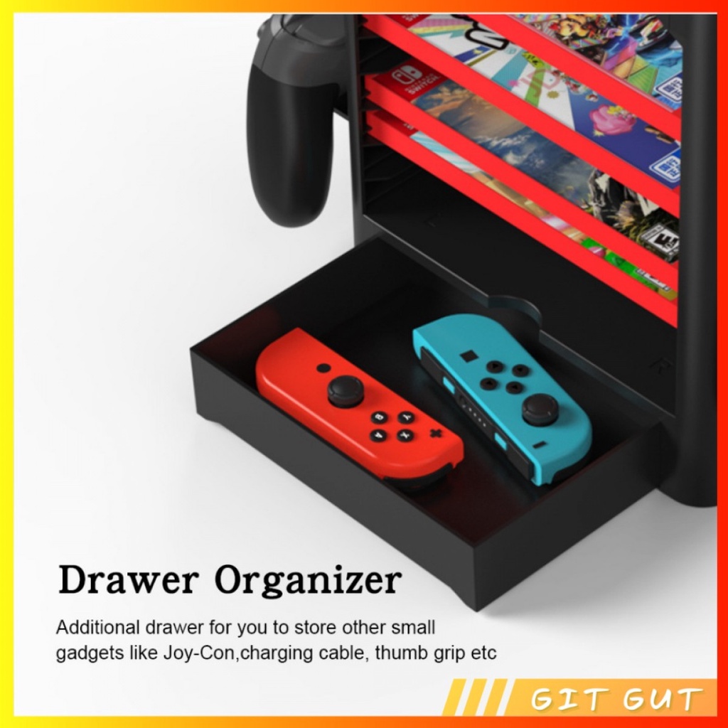 Nintendo Switch V1 V2 OLED Game Storage Tower Multi Fungsi Rak Holder