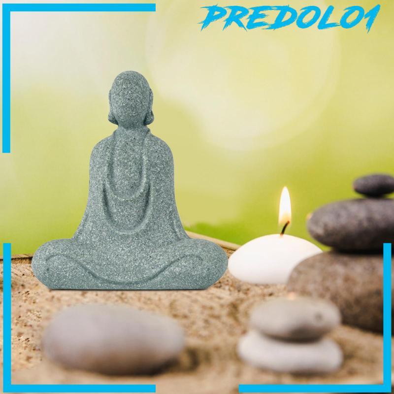 [Predolo1] Patung Resin Buddha Meditasi Tangki Ikan Untuk Aksesoris Kamar Yoga
