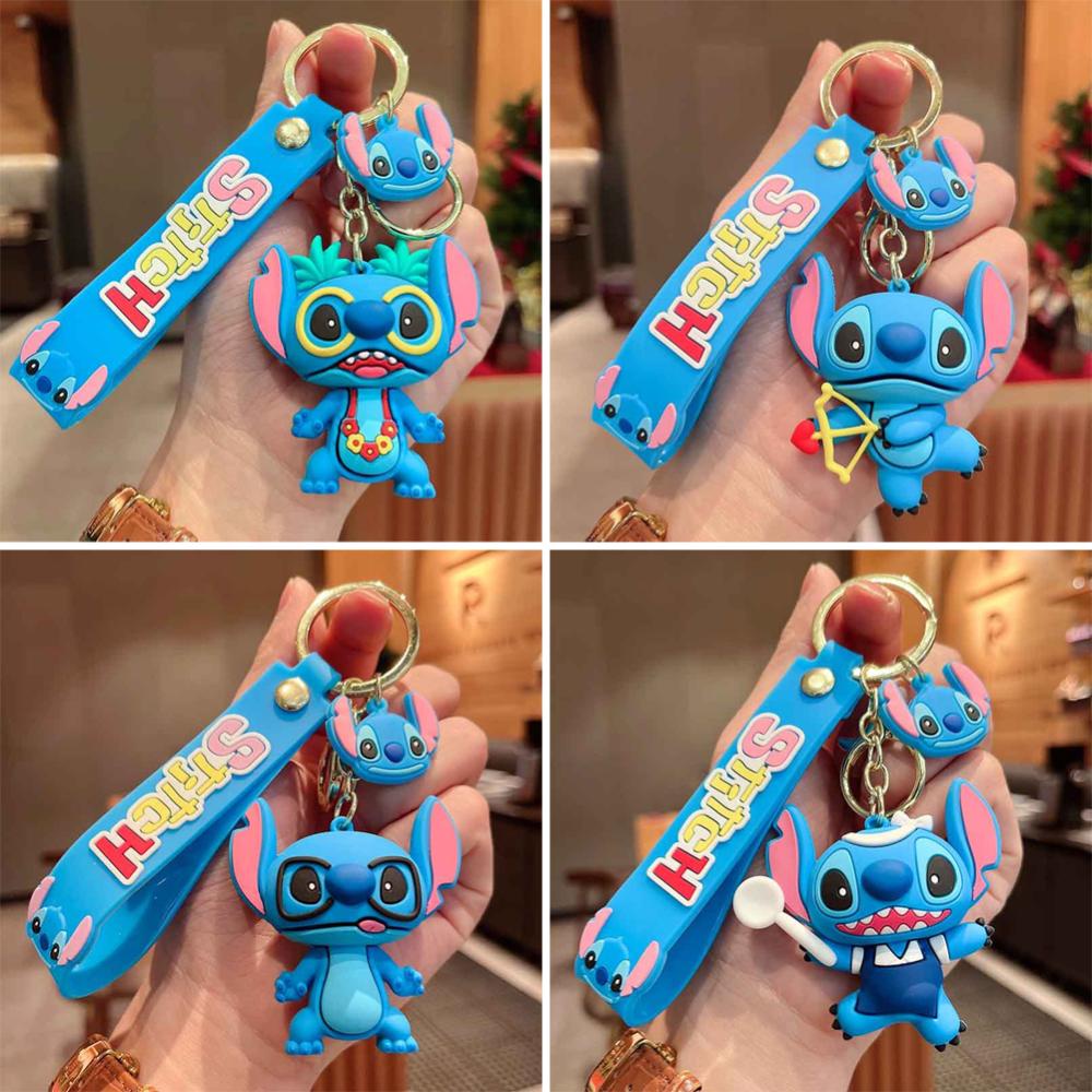 Timekey Keren Kartun Anime Figurine Gantungan Kunci Wanita Pria Anime Keyrings Untuk Handbag Ransel Anak Perempuan Pesta Ulang Tahun L8V2