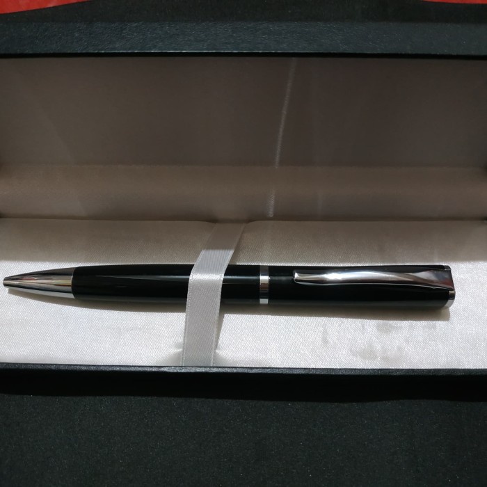 

Pen Promosi Metal Ballpoint 309 LQ Black Chrome Trim Klip Silver