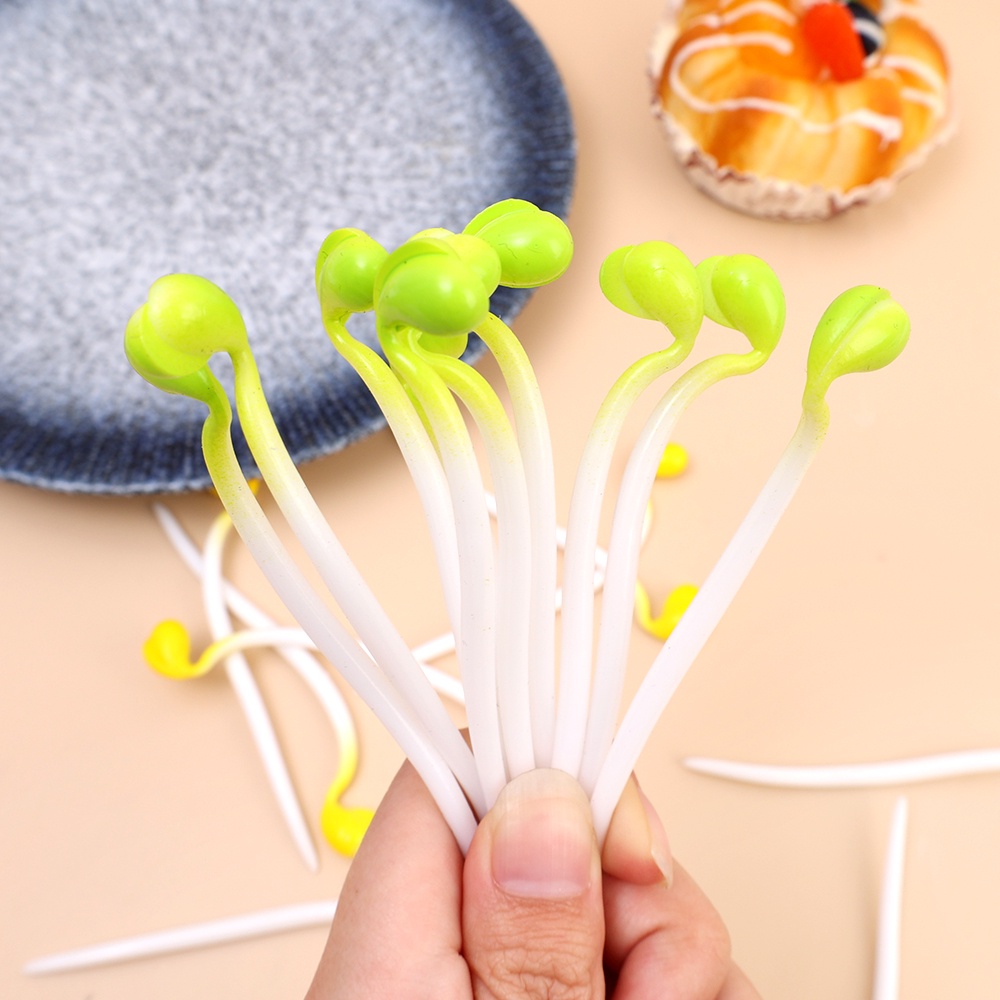 10pcs TPR Simulasi Tauge Peregangan Dekompresi Mainan/Elastis Tarik Kuning Hijau Trick Tauge/Mainan Anak Kreatif Dan Menarik