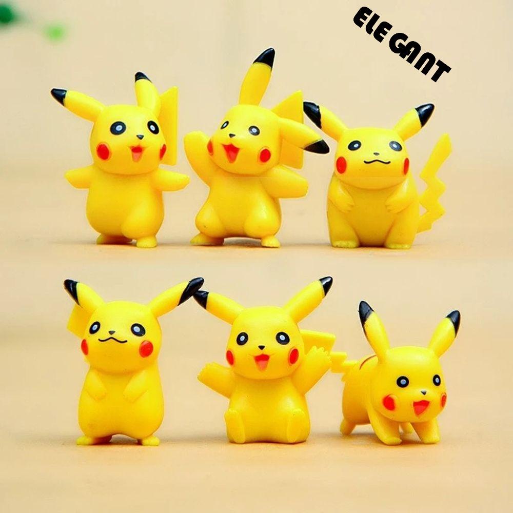 [Elegan] Pikachu Figure Hadiah Ulang Tahun Untuk Anak Mainan Mini Anime 4cm Pokemon