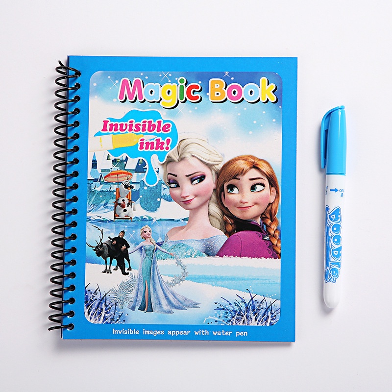 WE Magic Water Book Buku Gambar Mewarnai Ajaib Magic Water Pen Buku Warna Mainan Edukasi Anak Coloring Books