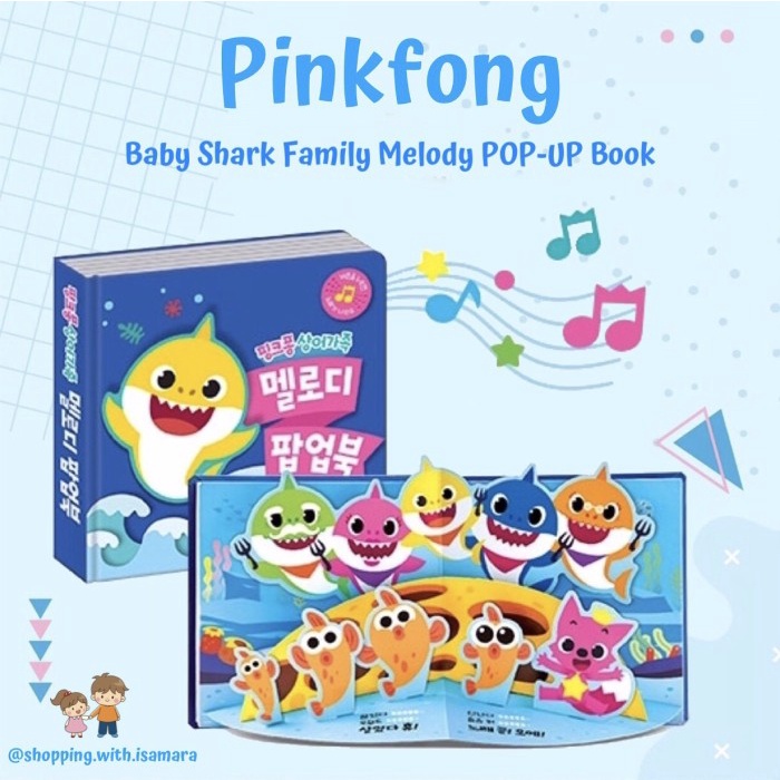 Pinkfong Baby Shark 3D Melody Pop Up Book / Buku Sound Book