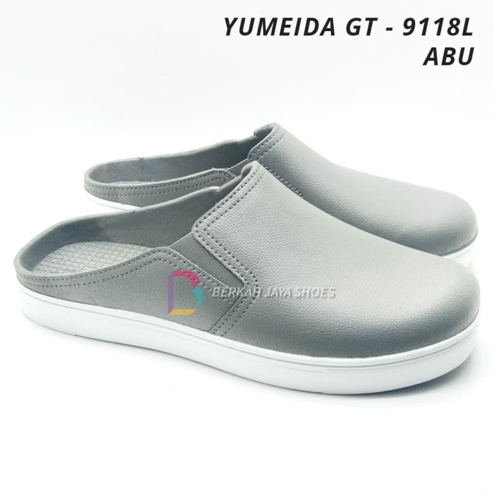 Sepatu Sandal Karet Pria - Sandal Selop Karet Pria Yumeida GT - 9118 L - Abu-abu, 39