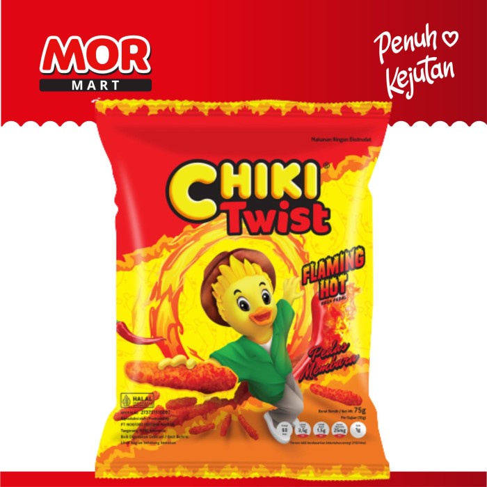 

CHIKI TWIST Flaming Hot Snack Keripik Asin Pedas Membara 75 gr