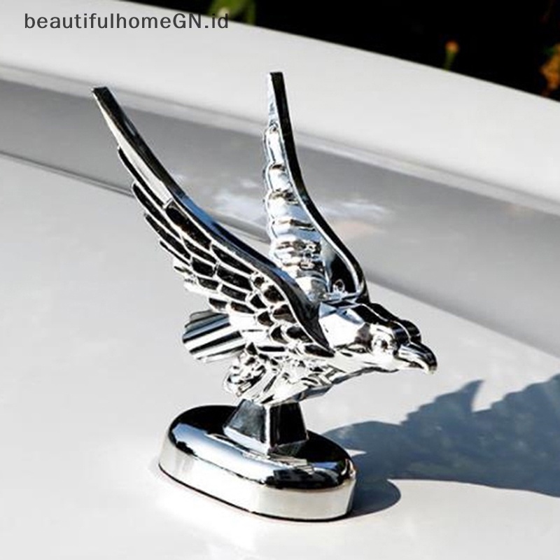 {Cantik} Dekorasi Eksterior 1PC Bonnet Mobil Kap Depan Eagle Ornament Badge Auto Front Cover 3D Emblem Elang Aksesoris Modifikasi Mobil~