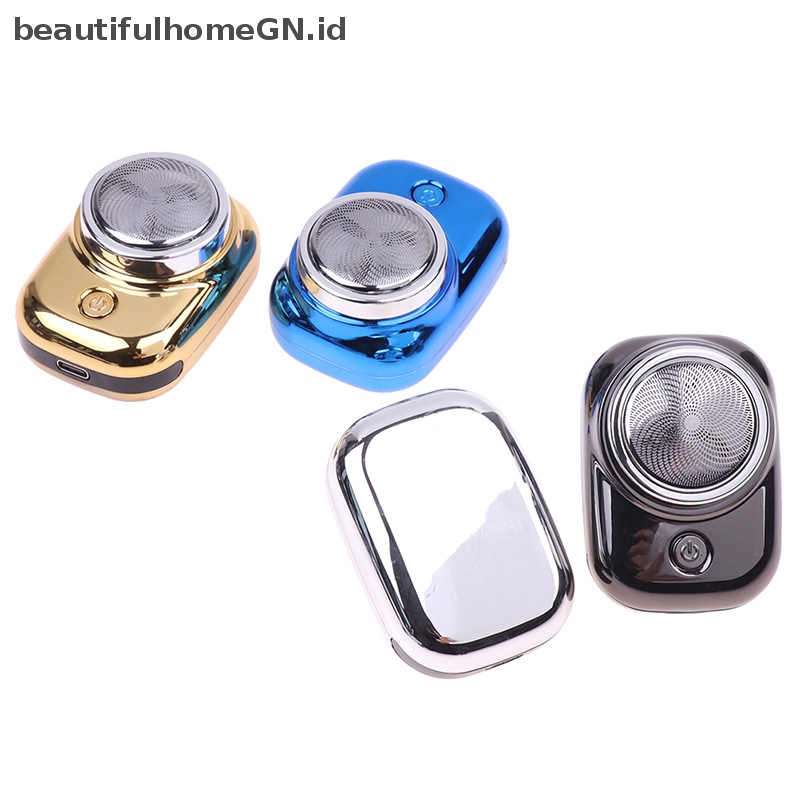 {Cantik} Alat Cukur Mini Portable Elektrik Razor Untuk Pria USB Rechargeable Shaver Home Travel~