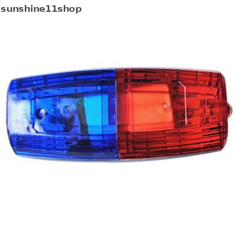 Sho LED Merah Biru Caution Emergency Police Light Lampu Bahu Kedip Rechargeable N