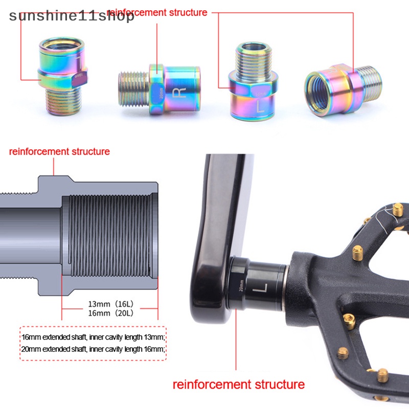 Sho Pedal Sepeda Titanium Extenders 16mm /20mm Dengan Washer Mountian Bicycle Pedels N