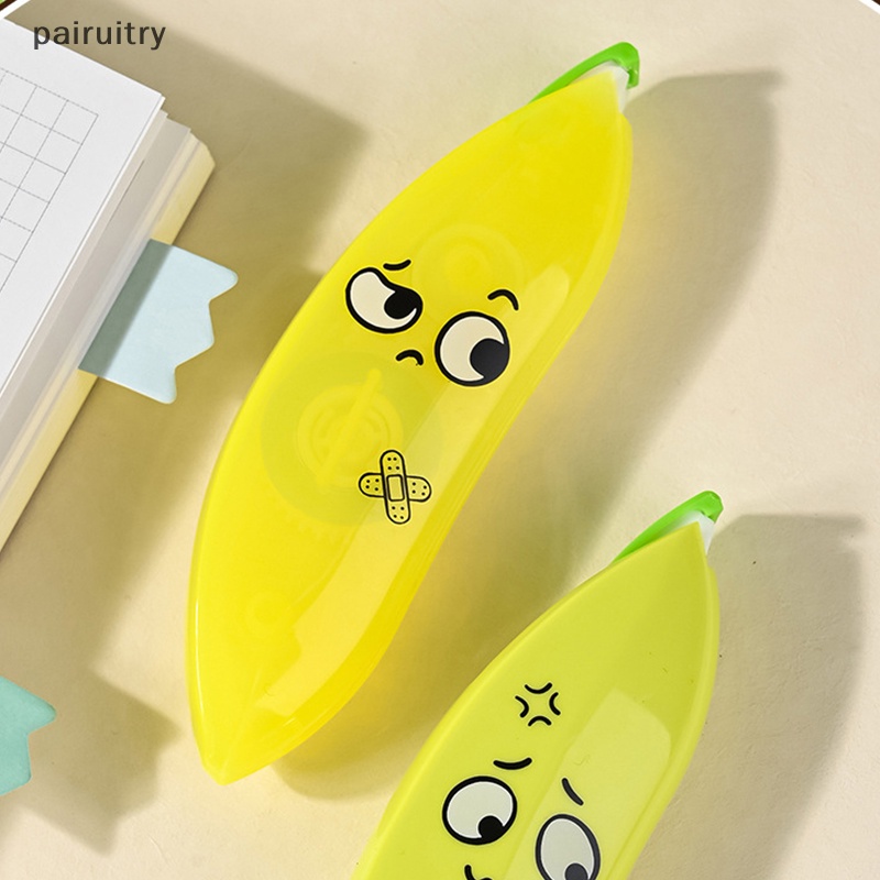 Prt Creative Banana Series Correction Tape Ekspresi Lucu PET Film Correction Tape Alat Tulis Perlengkapan Sekolah PRT