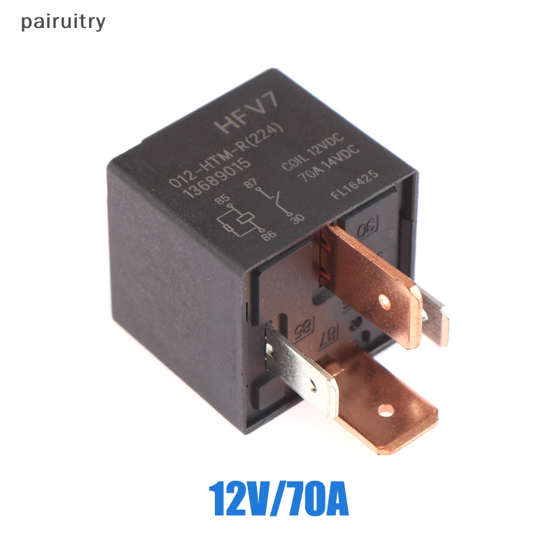 Relay PRT 1pc 12V HFV7 012-HTM-R 70A 12VDC 4Pins Relay Mobil PRT