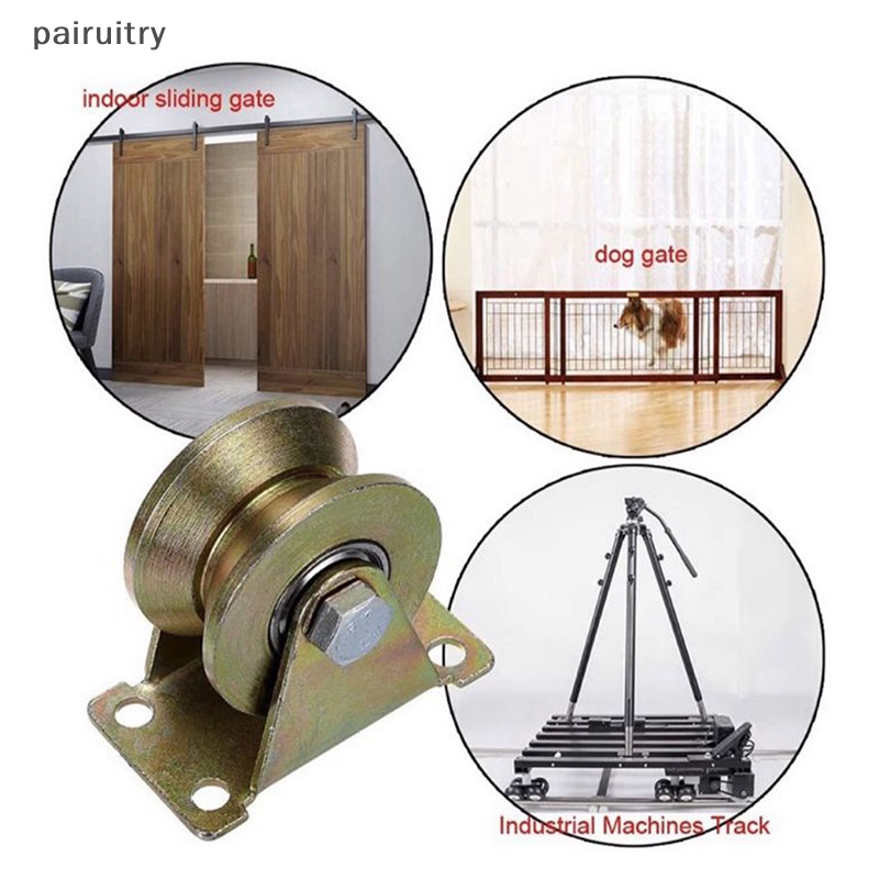 Pulley Pintu Sliding PRT V U Roda Alur Heavy Duty Caster Kaku Untuk Trek Terbalik Sliding Gate Roller Wheel Bearing Rol PRT