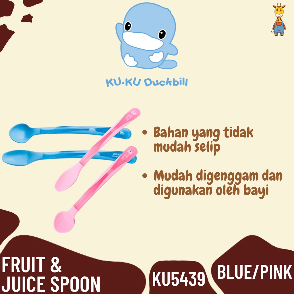 Kuku Duckbill Fruit &amp; Juice Spoon KU5439 / Sendok Bayi