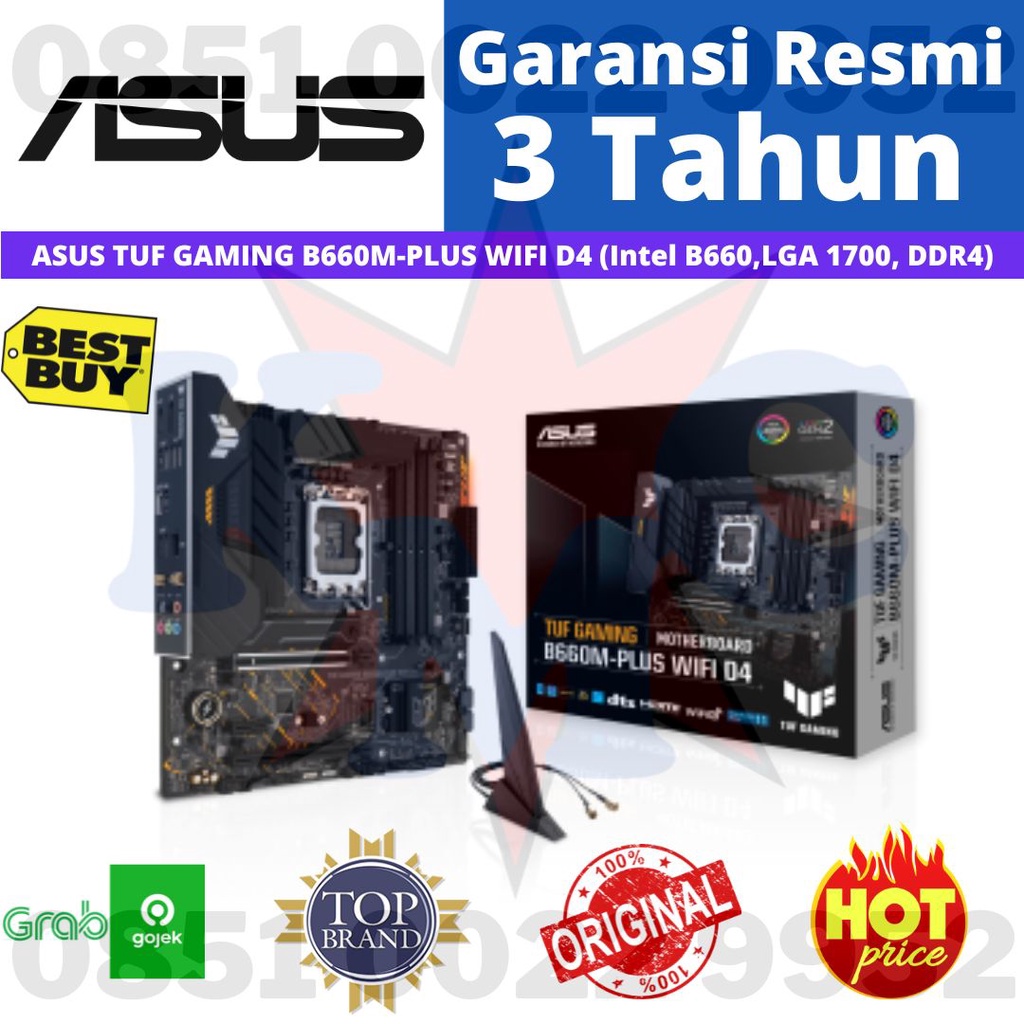 MAINBOARD ASUS TUF GAMING B660M-PLUS WIFI D4 | B660 LGA 1700 DDR4 Micro ATX