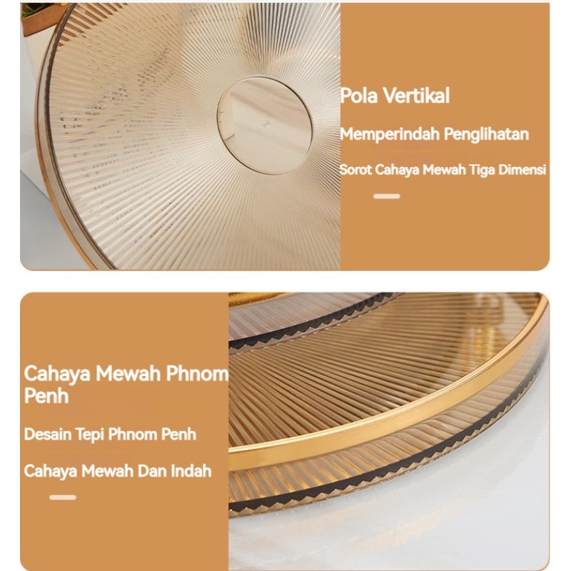 【COD】Nampan Luxury/Nordic Luxury Tray/Tray Transparan/Dekorasi Nampan Tray Mewah/Nampan Mewah Gold